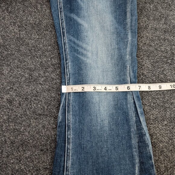 VERVT Altered Jeans Women's 25 Blue Denim Hippy Wide Leg Distressed Frayed READ - Picture 16 of 16